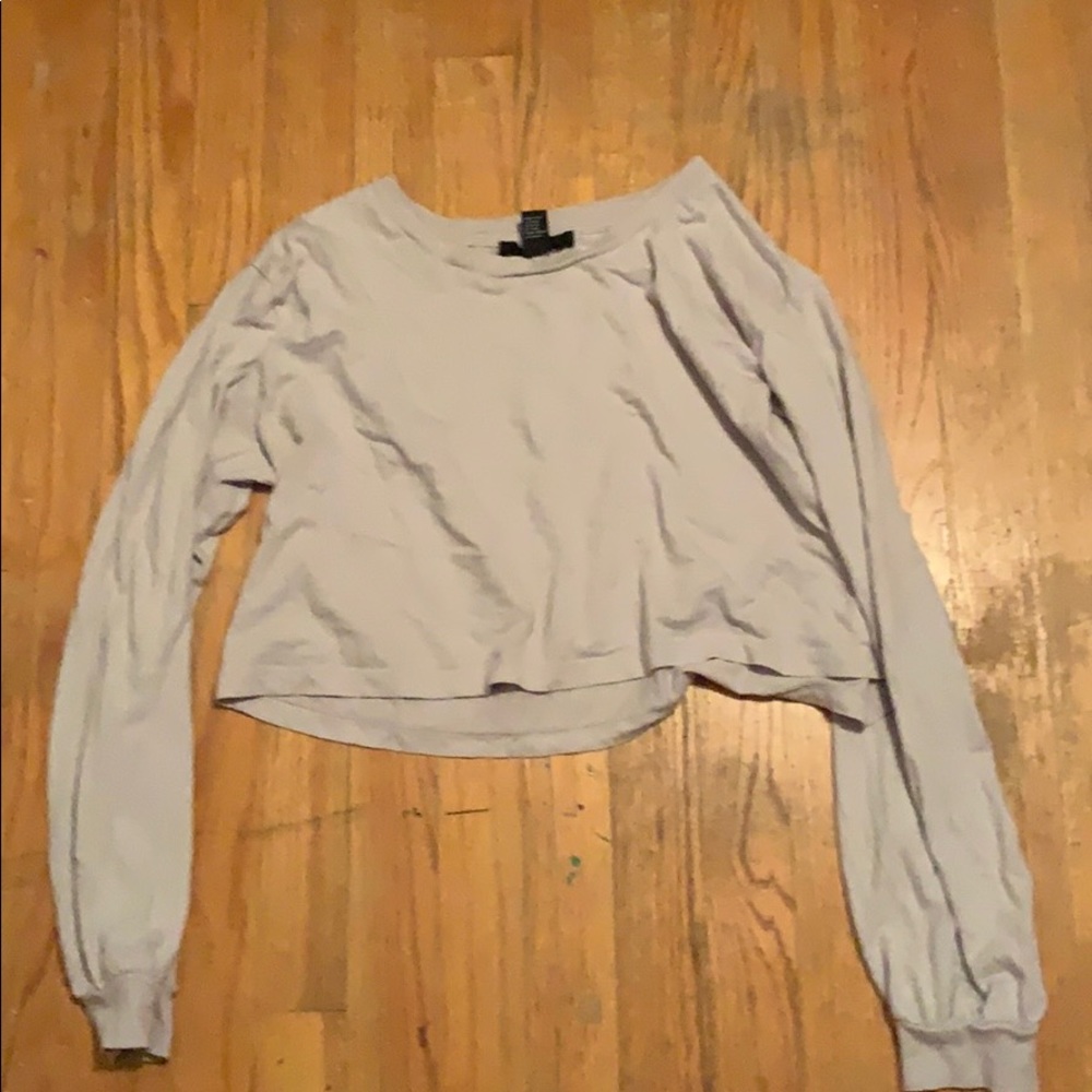 light purple crop top